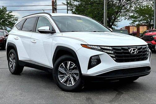 Serenity White Pearl 2023 Hyundai TUCSON Hybrid Blue