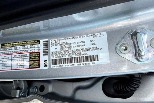 Celestial Silver Metallic 2026 Toyota Tacoma TRD Sport