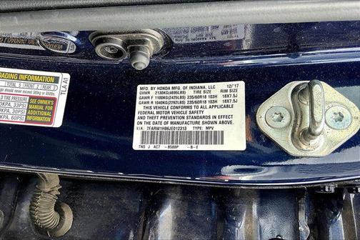 Obsidian Blue Pearl 2018 Honda CR-V EX-L