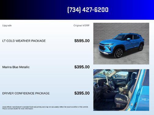 Marina Blue Metallic 2026 Chevrolet Trailblazer LT