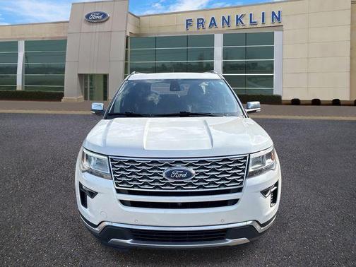 White Platinum Clearcoat Metallic 2018 Ford Explorer Platinum