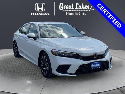 Platinum White Pearl 2023 Honda Civic EX