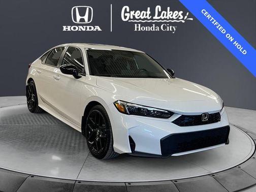 Platinum White Pearl 2026 Honda Civic Hybrid Sport