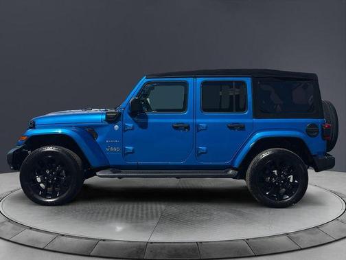 Hydro Blue Pearlcoat 2024 Jeep Wrangler 4xe Sahara