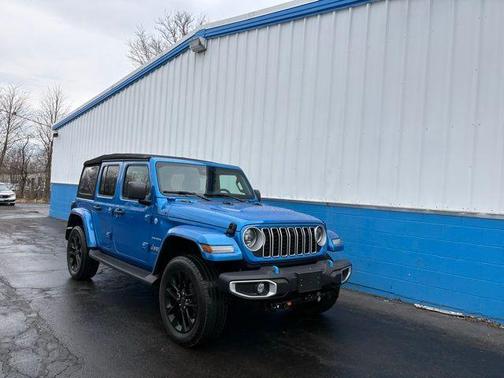 Hydro Blue Pearlcoat 2024 Jeep Wrangler 4xe Sahara