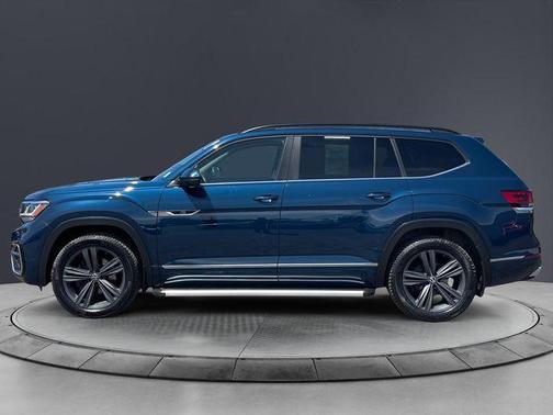 Tourmaline Blue Metallic 2021 Volkswagen Atlas 3.6 V6 SE w/ Technology R-Line