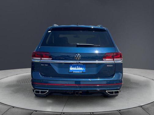 Tourmaline Blue Metallic 2021 Volkswagen Atlas 3.6 V6 SE w/ Technology R-Line
