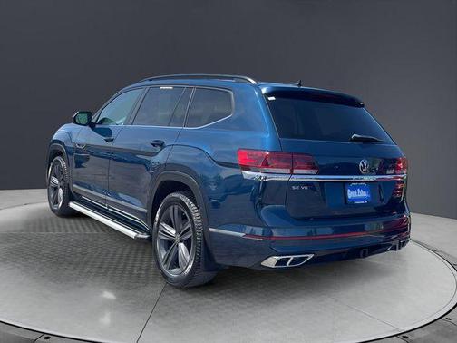 Tourmaline Blue Metallic 2021 Volkswagen Atlas 3.6 V6 SE w/ Technology R-Line