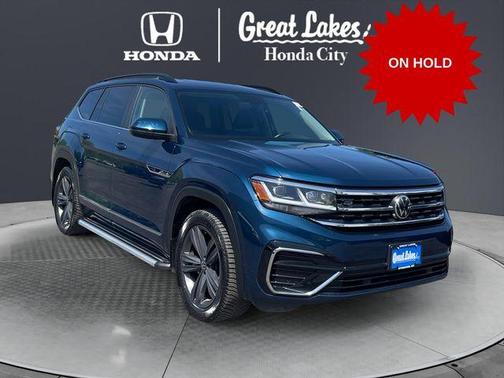 Tourmaline Blue Metallic 2021 Volkswagen Atlas 3.6 V6 SE w/ Technology R-Line