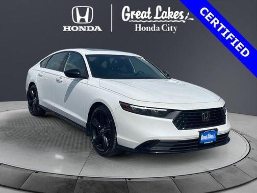 Platinum White Pearl 2023 Honda Accord Hybrid Sport-L