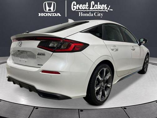 Platinum White Pearl 2026 Honda Civic Hybrid Sport Touring