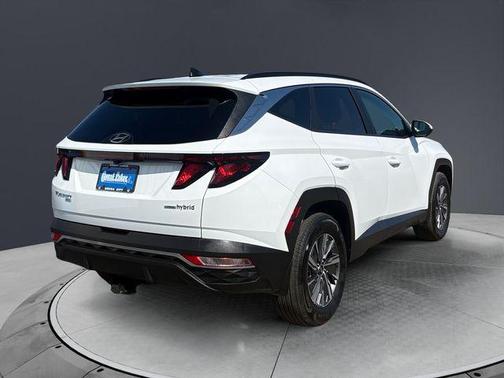 White Pearl 2024 Hyundai TUCSON Hybrid Blue