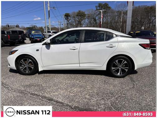 Aspen White Tricoat 2021 Nissan Sentra SV