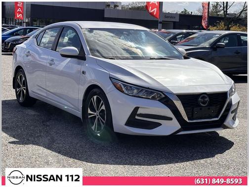 Aspen White Tricoat 2021 Nissan Sentra SV