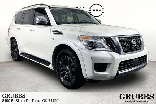 White 2019 Nissan Armada Platinum