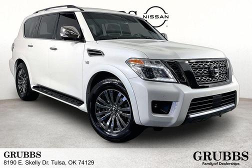 White 2019 Nissan Armada Platinum