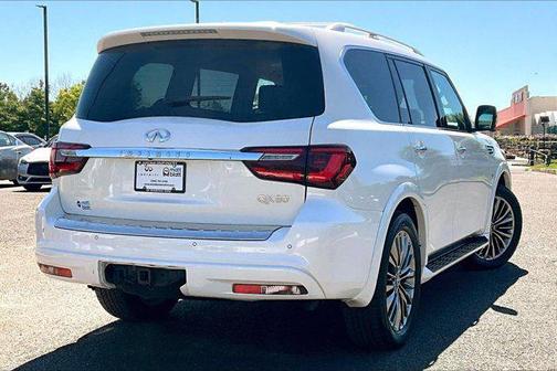 Moonstone White 2019 INFINITI QX80 Luxe