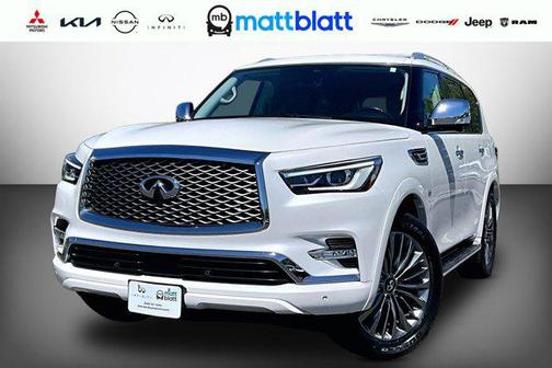 Moonstone White 2019 INFINITI QX80 Luxe