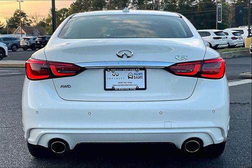 Pure White 2023 INFINITI Q50 3.0t LUXE