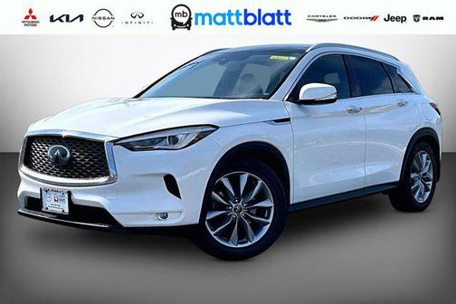 Lunar White 2021 INFINITI QX50 LUXE AWD