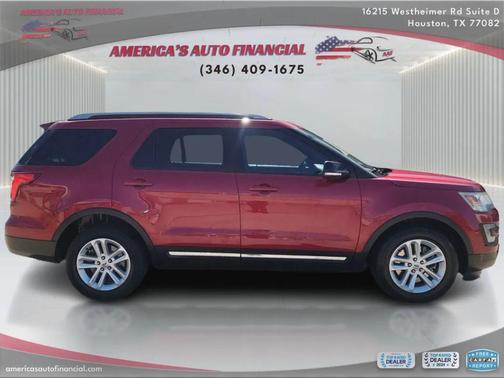 Red 2017 Ford Explorer sport