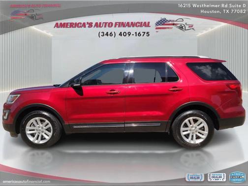 Red 2017 Ford Explorer sport