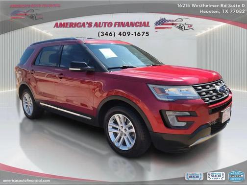 Red 2017 Ford Explorer sport