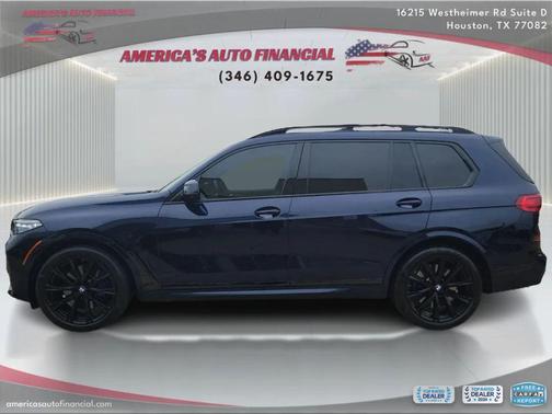 Blue 2020 BMW X7 M50i