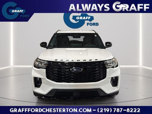 Star White Metallic Tri-Coat 2026 Ford Explorer ST-Line