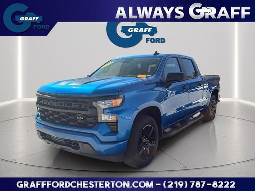 Glacier Blue Metallic 2024 Chevrolet Silverado 1500 Custom
