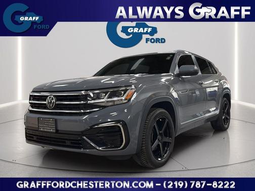 Pure Gray 2021 Volkswagen Atlas Cross Sport 3.6L V6 SEL R-Line