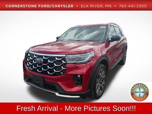 Rapid Red Metallic Tinted Clearcoat 2025 Ford Explorer Platinum