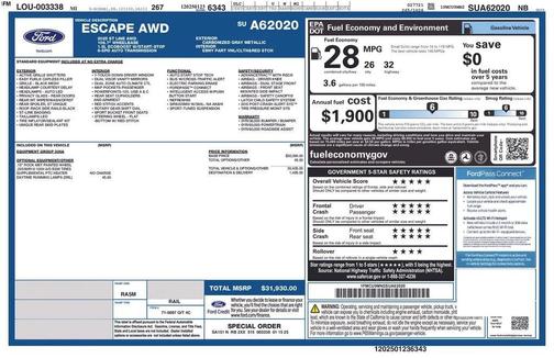 Carbonized Gray Metallic 2025 Ford Escape ST-Line