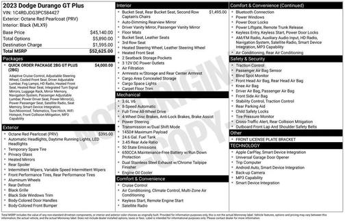 Octane Red Pearlcoat 2023 Dodge Durango GT Plus