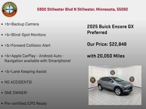 Moonstone Gray Metallic 2025 Buick Encore GX Preferred