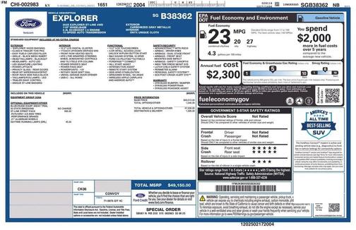 Carbonized Gray Metallic 2025 Ford Explorer ST-Line