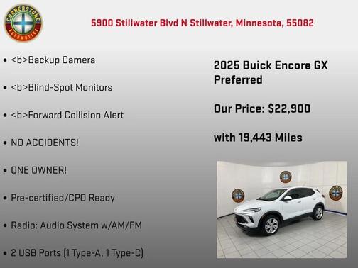 Summit White 2025 Buick Encore GX Preferred