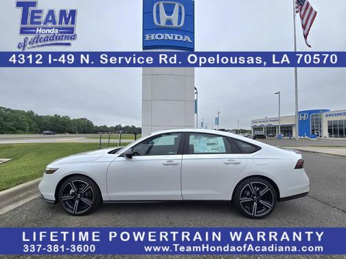 Platinum White Pearl 2026 Honda Accord Hybrid Sport