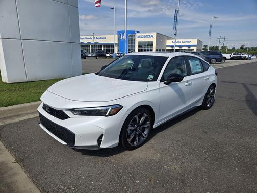 Platinum White Pearl 2026 Honda Civic Hybrid Sport Touring