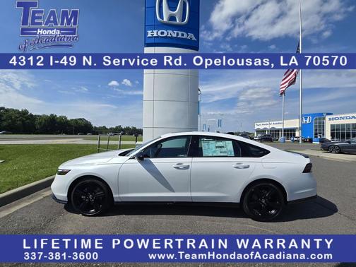 Platinum White Pearl 2026 Honda Accord Hybrid Sport-L