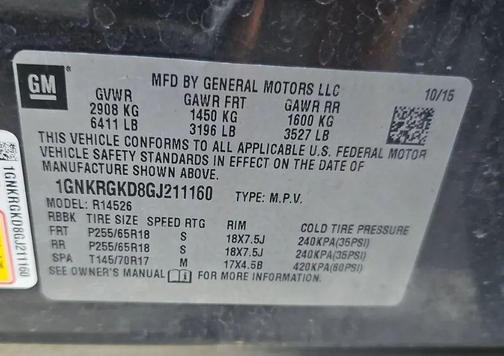 2016 Chevrolet Traverse 1LT