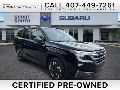 Crystal Black Silica 2025 Subaru Forester Hybrid Premium