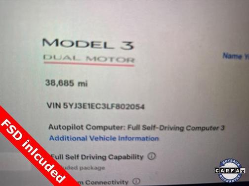 2020 Tesla Model 3 Performance