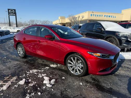 Soul Red Crystal Metallic 2026 Mazda Mazda3 FWD w/Preferred Package Sedan