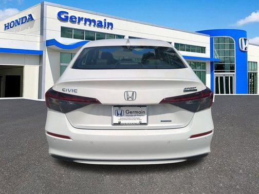 Platinum White Pearl 2026 Honda Civic Hybrid Sport Touring