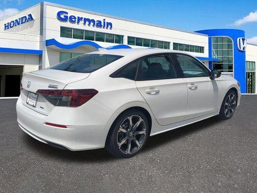Platinum White Pearl 2026 Honda Civic Hybrid Sport Touring