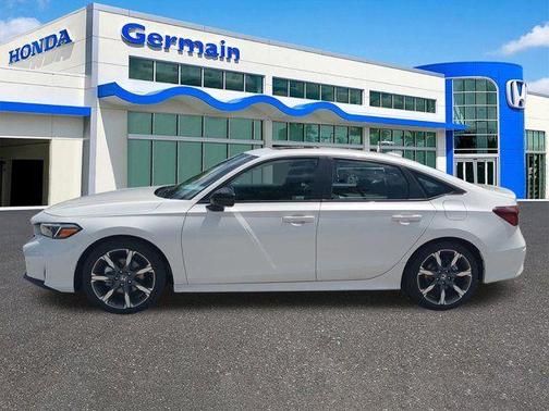 Platinum White Pearl 2026 Honda Civic Hybrid Sport Touring
