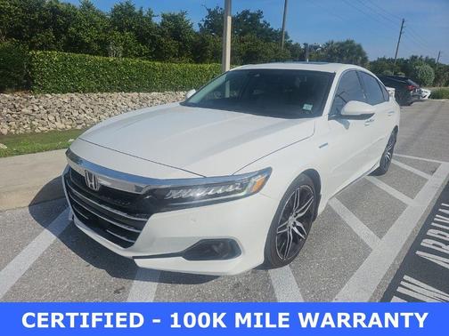White 2021 Honda Accord Hybrid Touring