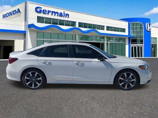 Platinum White Pearl 2026 Honda Civic Hybrid Sport Touring