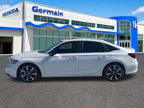 Platinum White Pearl 2026 Honda Civic Hybrid Sport Touring